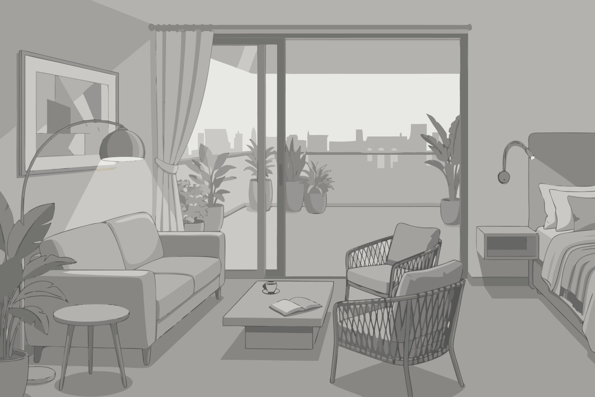 One-Bedroom Apartment with View